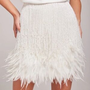 Nadine Merabi Sara White Skirt
